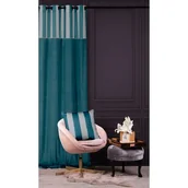 Zasłony - Zasłona CHIC STRIPE 140 x 270 cm przelotki turkus - miniaturka - grafika 1
