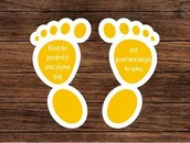 Pomoce naukowe - Naklejka na podłogę: Każda podróż...stopki - miniaturka - grafika 1