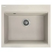 Zlewozmywaki - Laveo SBT 410Y Zlewozmywak granitowy1 komoraWymiary 500x570x200 mm Wymiar szafki 600 mmWyko$371czenie be$372W zestawie z syfonem Space Saving i korkiem klik klak - miniaturka - grafika 1