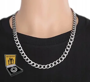 GRUBY Łańcuszek Męski Srebrny ŁAŃCUCH 45cm Pancerka - Łańcuszki - miniaturka - grafika 1