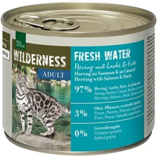 REAL NATURE WILDERNESS Adult Śledź słodkowodny z łososiem i kaczką 6x200 g - Mokra karma dla kotów - miniaturka - grafika 1