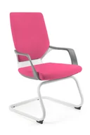 Fotele i krzesła biurowe - Fotel biurowy, krzesło, Apollo Skid, biały, magenta - miniaturka - grafika 1