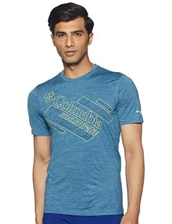 Koszulki męskie - Columbia Columbia męski T-shirt Trinity Trail 2.0 Graphic T-shirt niebieski deep lagoon S 1839741 - grafika 1