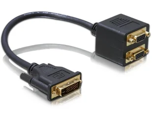 Delock DVI/I (24+5) - 2X VGA (65055) - Złącza, przejściówki, adaptery - miniaturka - grafika 3