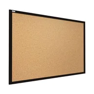 Tablice i flipcharty - Tablica korkowa 90x60 cm rama drewniana lakierowana CZARNA - miniaturka - grafika 1