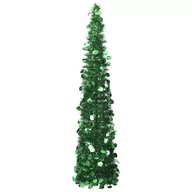 Choinki - vidaXL Składana, sztuczna choinka, zielona, 180 cm, PET - miniaturka - grafika 1