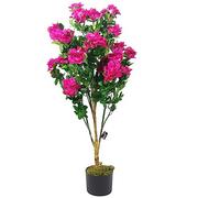 Sztuczne drzewka - Liść 100 cm premium sztuczna azalia różowe kwiaty roślina doniczkowa - miniaturka - grafika 1