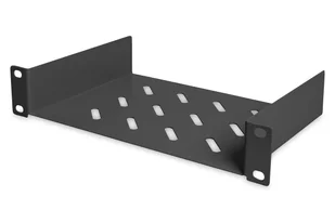 Digitus Półka stała 10" 1U 44x254x150 mm, mocowanie w dwóch punktach, kolor czarny - Akcesoria do komputerów stacjonarnych - miniaturka - grafika 1