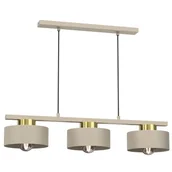 Lampy sufitowe - Pozioma, beżowo-złota lampa wisząca LX 9931 z serii MARTI - miniaturka - grafika 1