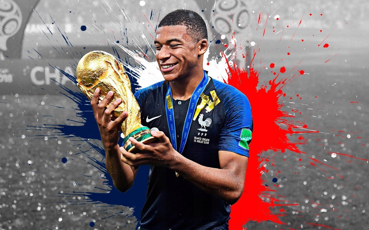 PODKŁADKA POD MYSZ Z Nadrukiem 22x18 cm Kylian Mbappe Tekst Prezent