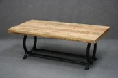 Ławy i stoliki kawowe - Ława Stolik Kawowy Industrial #35 Lakierowane Drewno Z Odzysku I Metal 60X120X46 Cm B 2288 - miniaturka - grafika 1