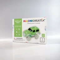 Klocki - Klocki Magnetyczne SAMOCHÓD WYŚCIGOWY ZIELONY MAGNICREATIX - miniaturka - grafika 1