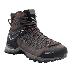 Buty trekkingowe męskie Salewa MTN Trainer Lite Mid GTX szare 00-0000061359 - Buty trekkingowe męskie - miniaturka - grafika 1