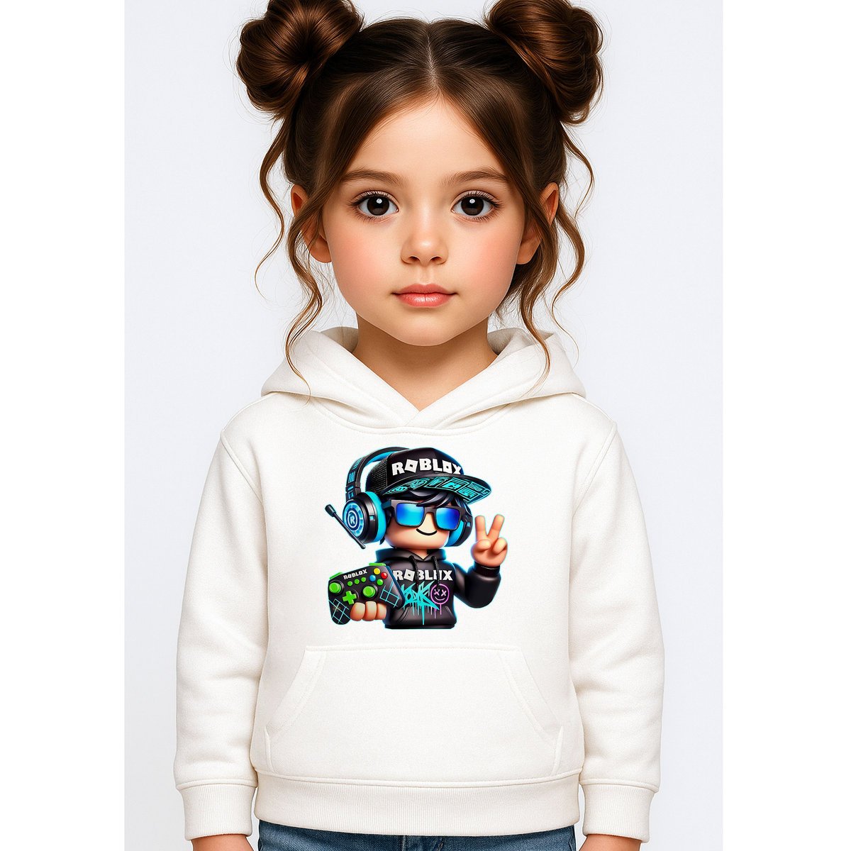 BLUZA DZIECIĘCA Z KAPTUREM ROBLOX GRACZ 110-116 DLA DZIECKA PREZENT