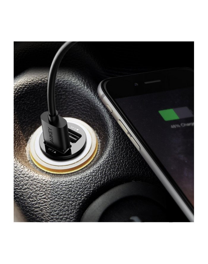 AUKEY CC-S1 ultraszybka ładowarka samochodowa 2xUSB AiPower 4.8A 24W