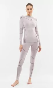 Komplet bielizny damskiej termoaktywnej z bambusowej Viking Gaja Turtle Neck 0800 jasnoszary - XL - Pozostała odzież narciarska - miniaturka - grafika 1