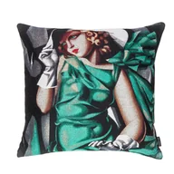 Poduszki dekoracyjne - Poduszka dekoracyjna Łempicka - Kobieta w zielonej sukni - miniaturka - grafika 1