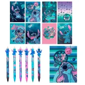 Zestawy piśmiennicze - WYPRAWKA SZKOLNA STITCH 8X ZESZYT A5 32 KARTKI 3LINIA + KRATKA, TECZKA Z GUMKĄ, 6 DŁUGOPISÓW - miniaturka - grafika 1