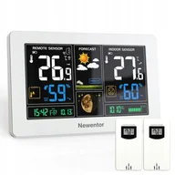 Stacje pogodowe - Zewnętrzna i Wewnętrzna Stacja Pogodowa 2 Czujniki Newentor FJ3378 - miniaturka - grafika 1