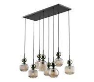 Lampy sufitowe - Lampa wisząca na lince SOPHIA 8xE14/10W/230V czarny/zielony/przydymiony beż - miniaturka - grafika 1