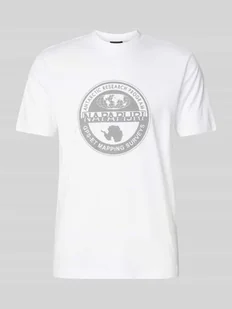 T-shirt z nadrukiem z logo - Koszulki męskie - miniaturka - grafika 1