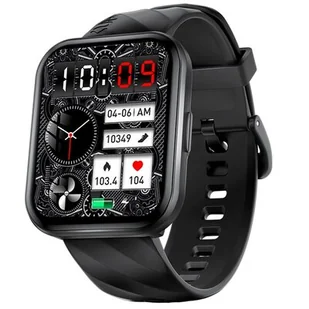 KUMI KU6 Meta Czarny - Smartwatch - miniaturka - grafika 1