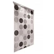 Zasłony prysznicowe - Roleta wannowo-prysznicowa z kasetą Estiva 120x240 cm wzór koła szare grafit - miniaturka - grafika 1