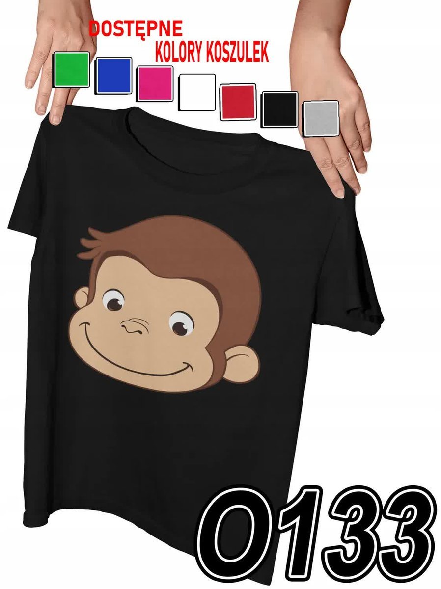 Koszulka Dziecięca Z Nadrukiem Ciekawski George Małpka Bajki - M 134-140