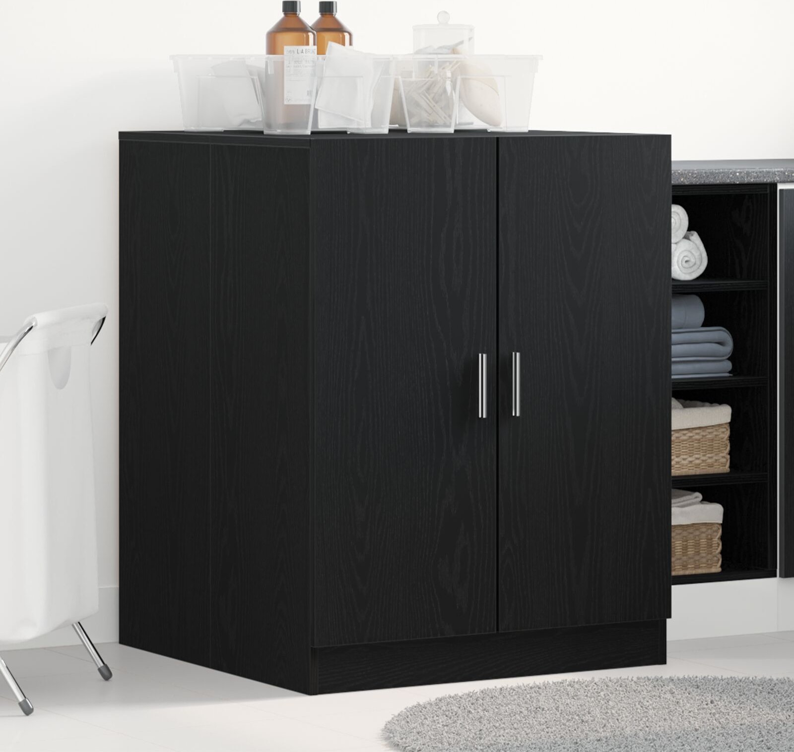 Szafka na pralkę vidaXL Czarny dąb Drewno inżynieryjne 71 x 71.5 x 91.5 cm