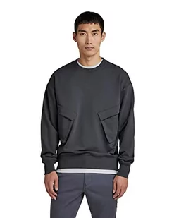 G-STAR RAW Męska bluza Cargo Loose Velcro Sw R, Niebieski (Fantem Blue A613-863), M - Bluzy męskie - miniaturka - grafika 1