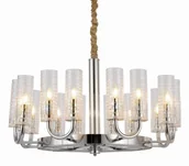 Lampy sufitowe - Lumina Deco Nowoczesny Chromowany Żyrandol Donatti W16 - miniaturka - grafika 1