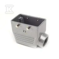Inne akcesoria elektryczne - Pokrywa metalowa, pusta, 10 pin, 16 A, boczne przyłączenie - miniaturka - grafika 1