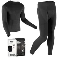 Pozostała odzież narciarska - BIELIZNA TERMOAKTYWNA CZARNA MĘSKA BTZ0060  ZESTAW L/XL RAGNAR NILS - miniaturka - grafika 1