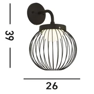 Lampy ogrodowe - Searchlight Kinkiet zewnętrzny LED X Cabin, IP44 - miniaturka - grafika 1