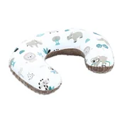 Poduszki do karmienia - Poduszka do karmienia velvet 130 x 45 cm - mała poduszka do karmienia piersią w podróży Afryka Jasnobrązowy - miniaturka - grafika 1