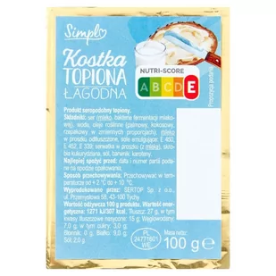 Simpl Produkt seropodobny kostka topiona łagodna 100 g - Sery - miniaturka - grafika 1