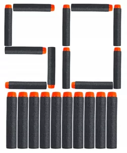 Strzałki Zamiennik Do Hasbro Nerf Czarne 50 Szt - Zabawki militarne - miniaturka - grafika 1