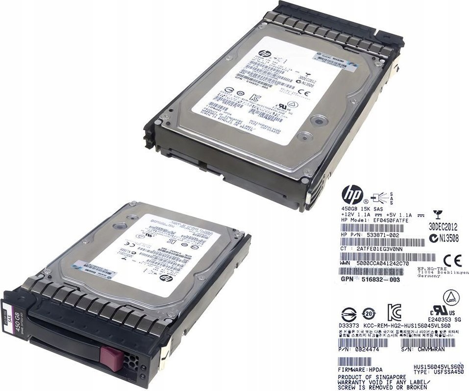 Dysk serwerowy HPE 450GB 3.5'' SAS-1 3Gb/s 454232-B21