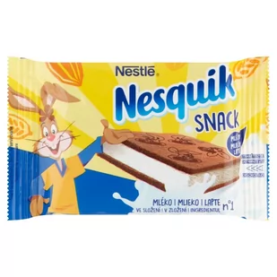 Nestlé Nesquik Snack Biszkopt z kremowym nadzieniem mlecznym 26 g - Desery dla dzieci - miniaturka - grafika 1