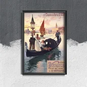 Plakaty - Retro plakat Plakat z Paryża i Wenecji - miniaturka - grafika 1