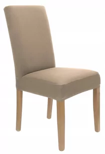 Pokrowiec na krzesło beżowy elastyczny uniwersalny [21db] - Pokrowce na meble - miniaturka - grafika 1