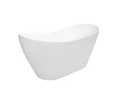 Wanny - Wanna Wolnostojąca Besco Viya Matt Biała 170 + klik-klak złoty czyszczony od góry - miniaturka - grafika 1