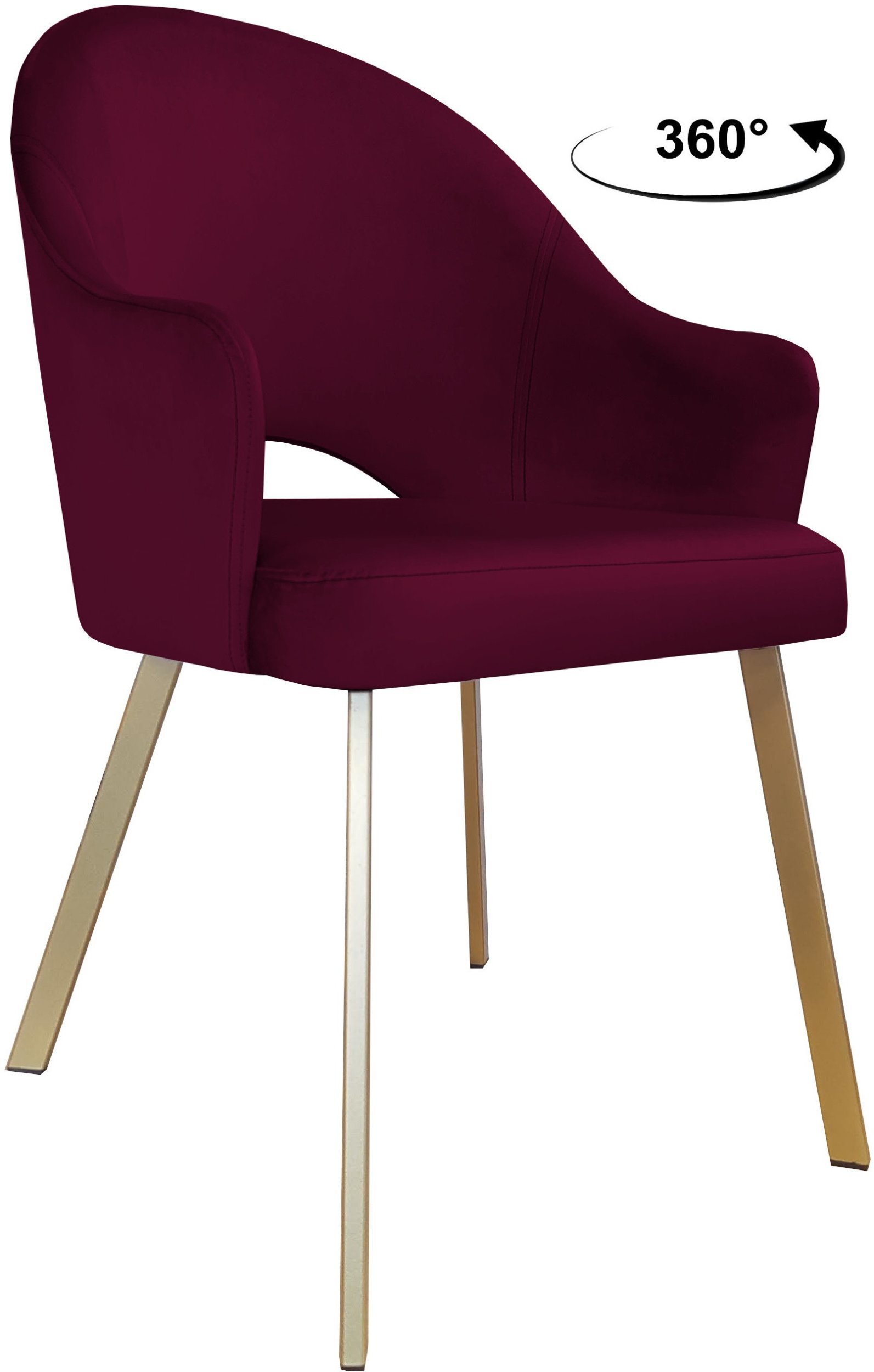 Krzesło obrotowe Velvet podstawa Profil złota MG02