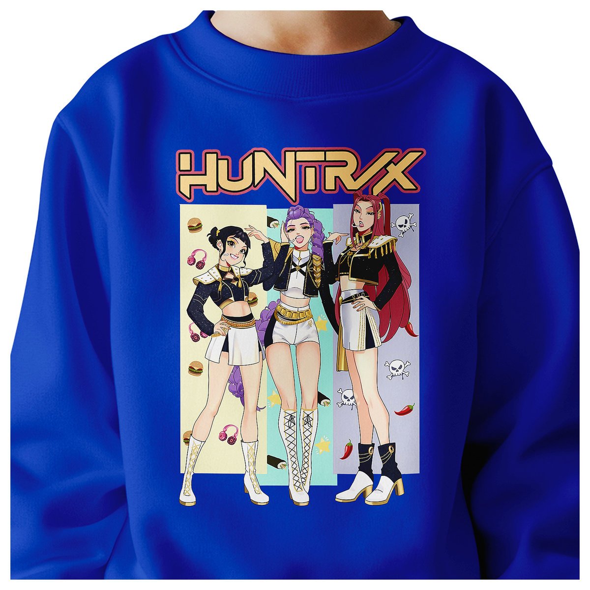 BLUZA DZIECIĘCA KPOP DEMON HUNTERS HUNTRIX 122-128 BAWEŁNIANA JAKOŚĆ