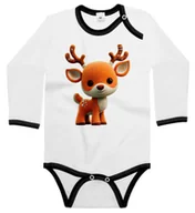 Body dla niemowląt - Body dziecięce Słodki Mały Jelonek Jeleń Zima Śnieg Święta 98/104 - miniaturka - grafika 1