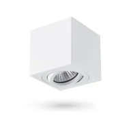 Lampy sufitowe - Reflektor sufitowy spot natynkowy Otto kwadratowy biały 1xGU10x30W wym: 8,5 x 8 x 8 cm aluminium Videx - miniaturka - grafika 1