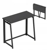 Biurka - Biurko Składane Lekkie Industrialne Minimalistyczne Loft Leader 1.5 Black - miniaturka - grafika 1