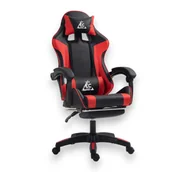 Fotele gamingowe - Fotel gamingowy obrotowy z podnóżkiem EC GAMING masażer KO24CZE - miniaturka - grafika 1