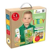 Książki edukacyjne - Mówiąca książka interaktywna Pierwsze litery. Zestaw z piórem Kakadu - miniaturka - grafika 1