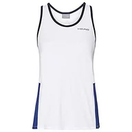 Koszulki i topy damskie - Head Club Tank Top G dziewczęce T-shirty biały white/royal 176 816469-WHRO176 - miniaturka - grafika 1